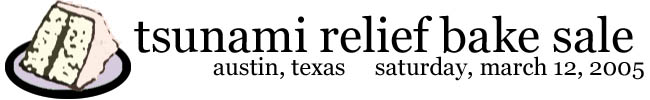 Tsunami Relief Bake Sale
